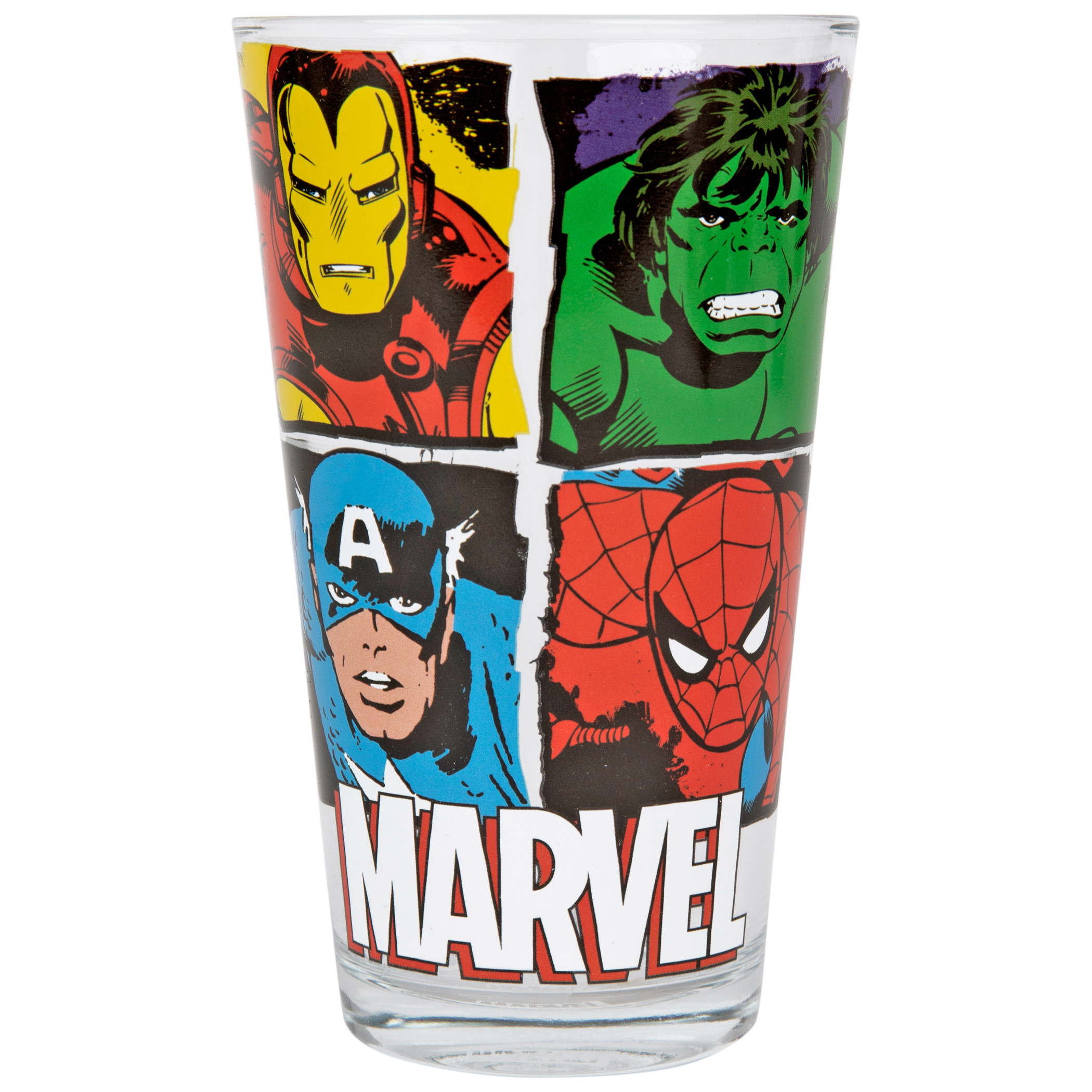 Avengers Marvel Comics Classic Retro-Styled Four Heroes Pub Glass
